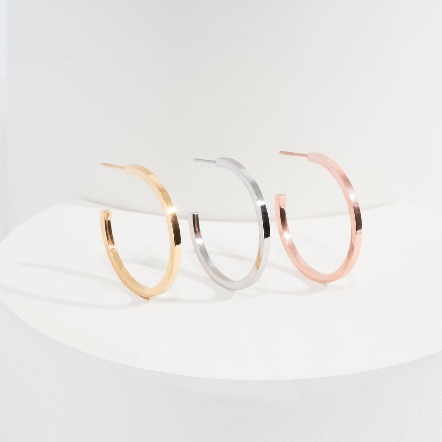 Boucles d'oreilles créoles rondes