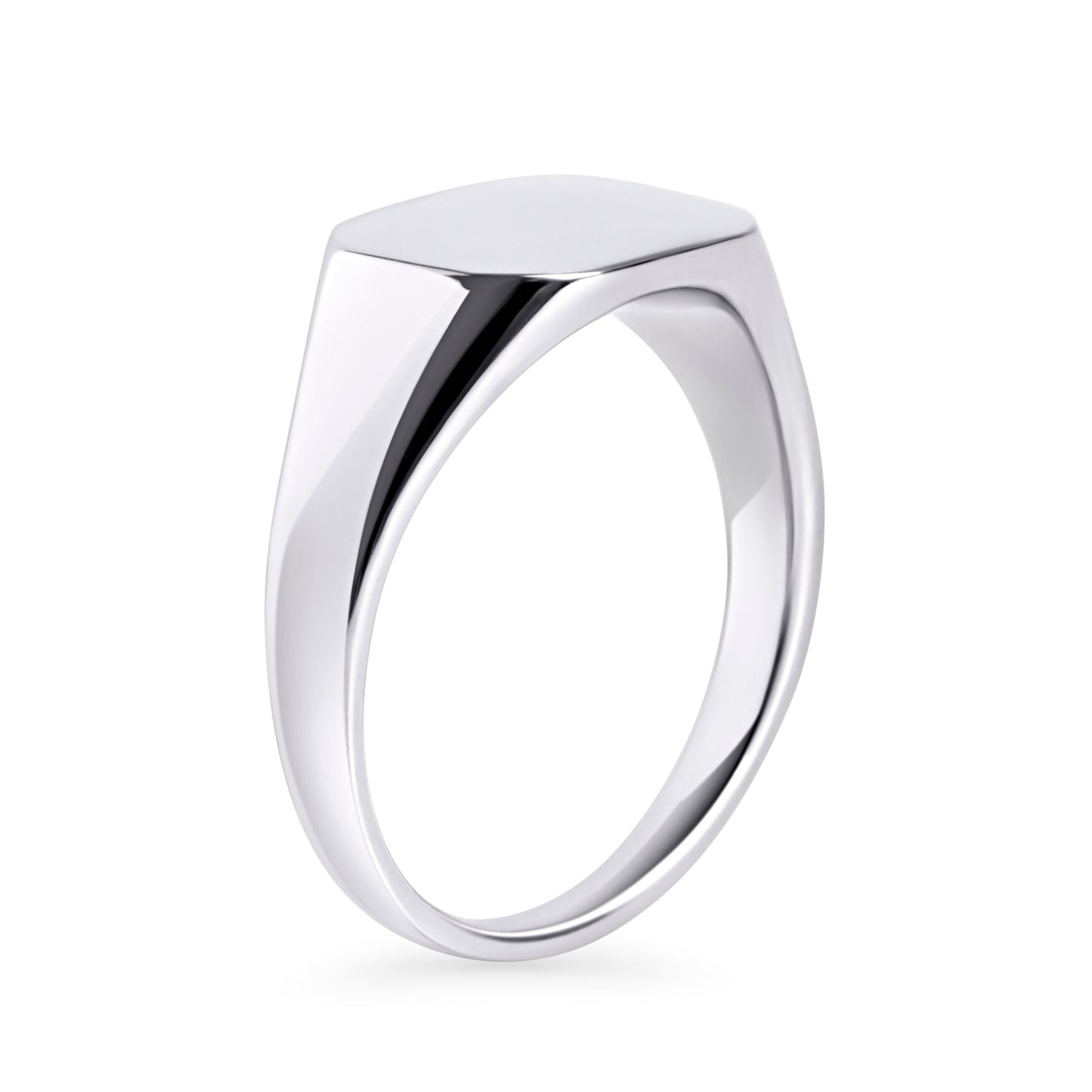 Signet rectangular round edges stainless steel waterproof ring MIAJWL Bague chevalière bords arrondis acier inox à l'épreuve de l'eau Mia Bijoux