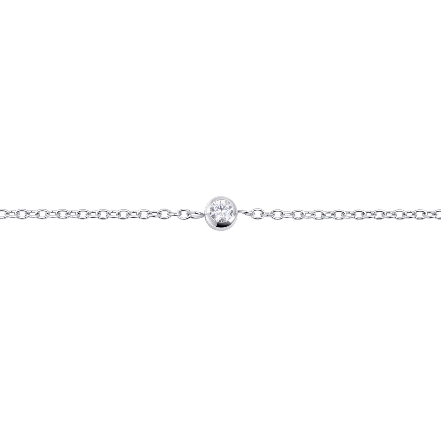 Solitaire stainless steel bracelet pierre ronde simple acier inoxydable MIAJWL