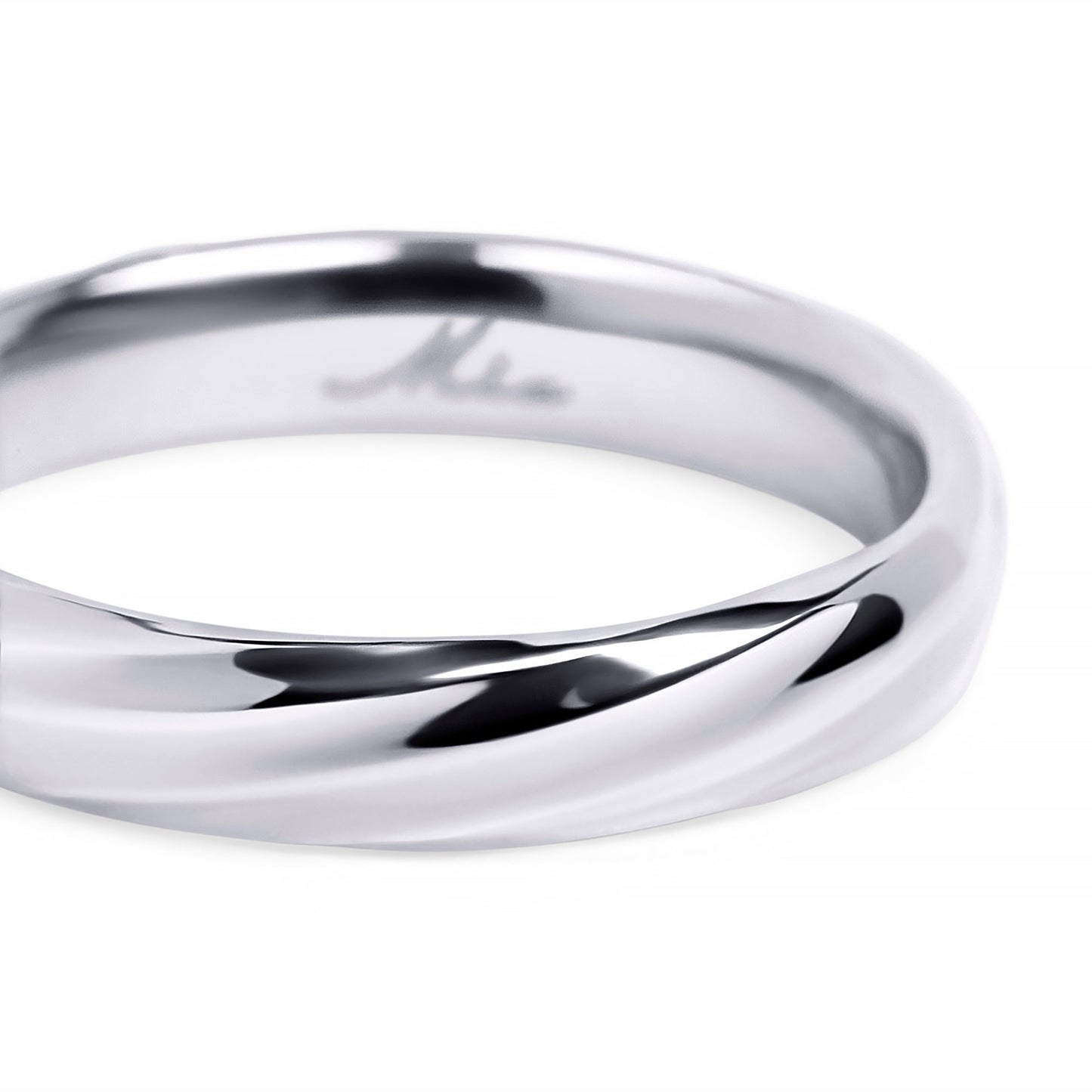 Tarnish resitant silver stainless steel twisted ring MIAJWL bague torsade acier inoxydable argent ne ternit pas Mia Bijoux