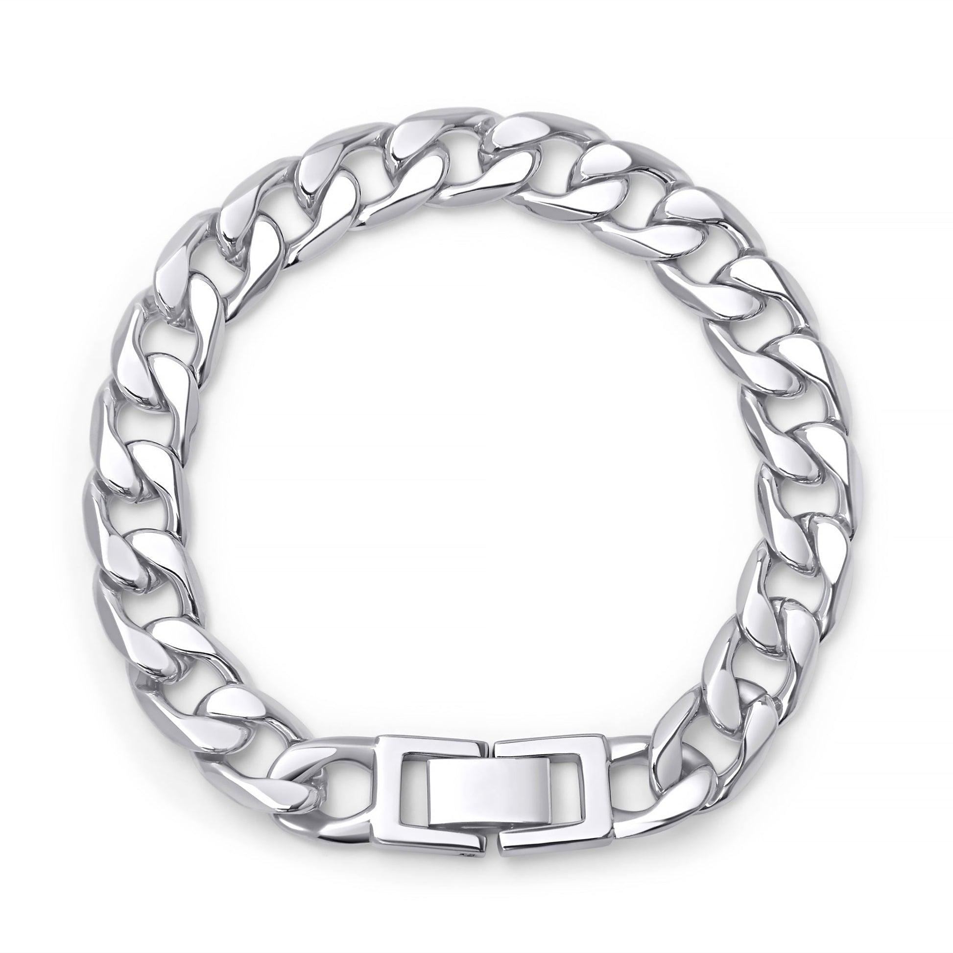 Bracelet 2 en 1 chaîne cheville maille gourmette acier inoxydable durable sans danger pour la peau Mia Bijoux