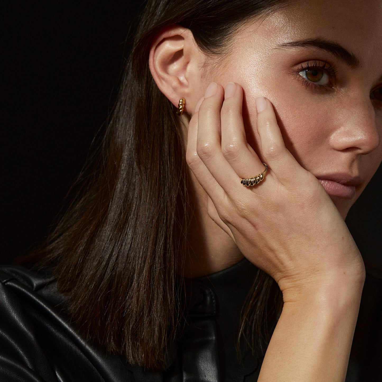 Boucles d'oreilles créoles croissant