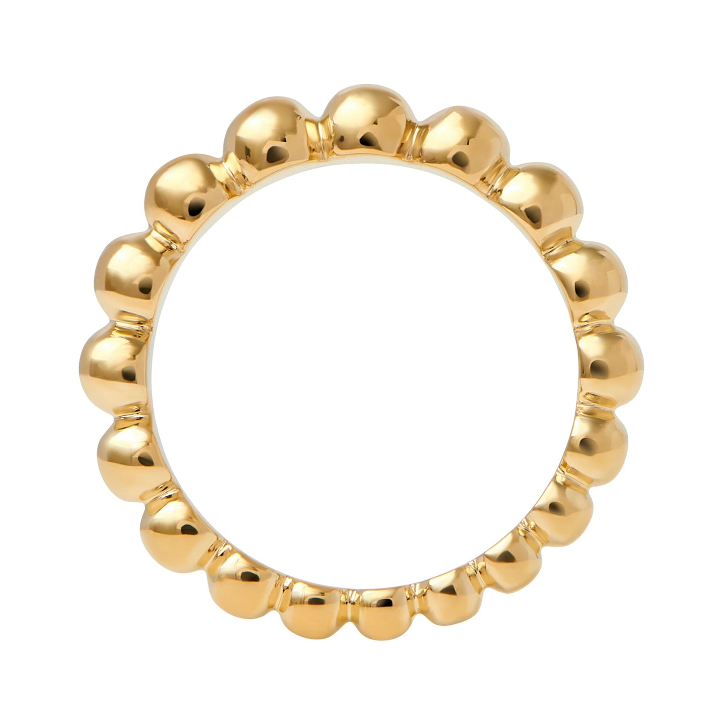 Bague acier inoxydable billes sécuritaire pour la peau Mia Bijoux