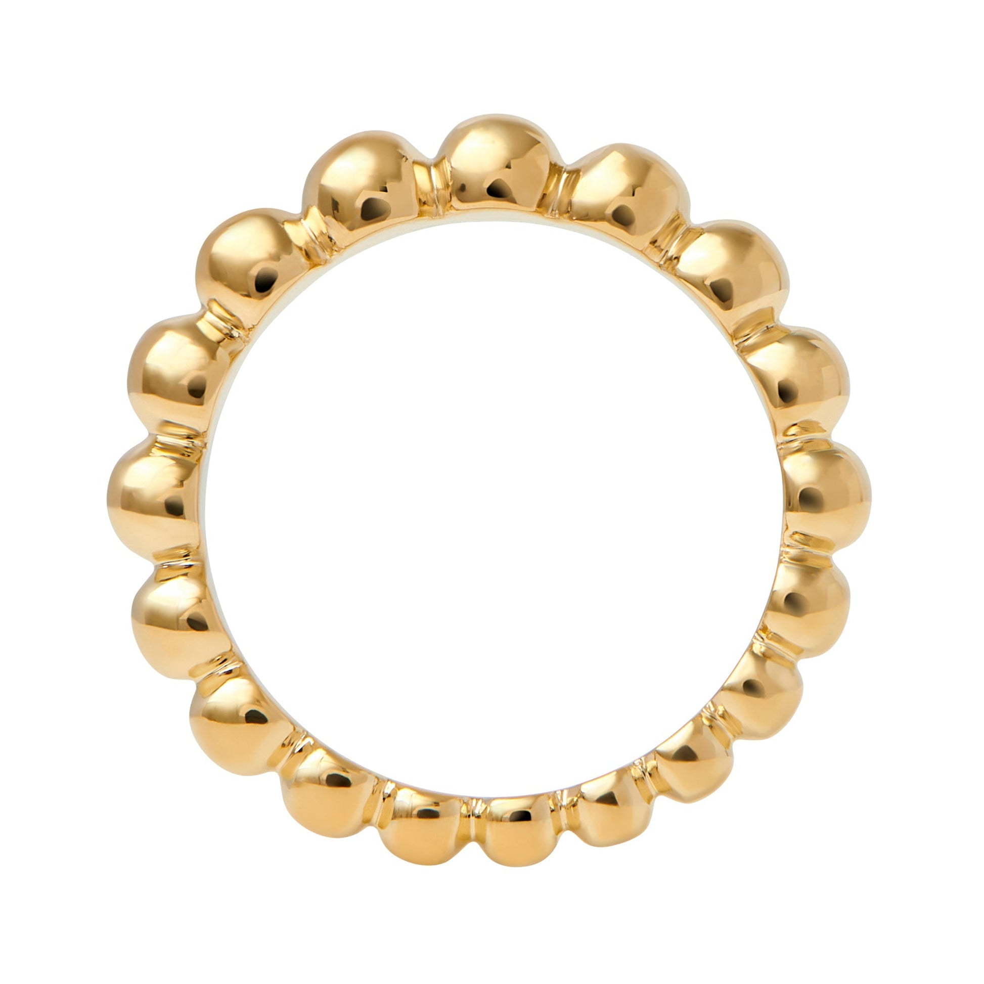 Bague acier inoxydable billes sécuritaire pour la peau Mia Bijoux