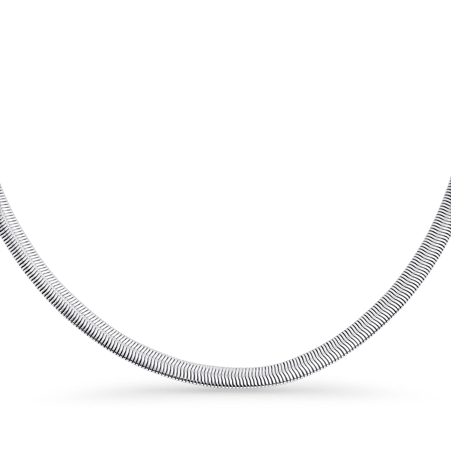 Bold Flat Snake Chain Necklace Stainless Steel Unisex Collier Chaîne Plate Large Acier Inoxydable MIA