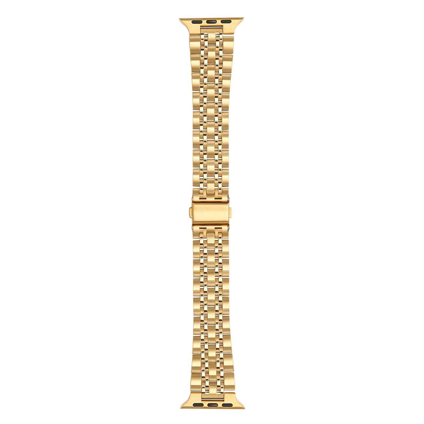 Hypoallergenic gold stainless steel classic links apple watch band MIAJWL bracelet montre mailles classiques acier inoxydable or aucune allergie Mia Bijoux