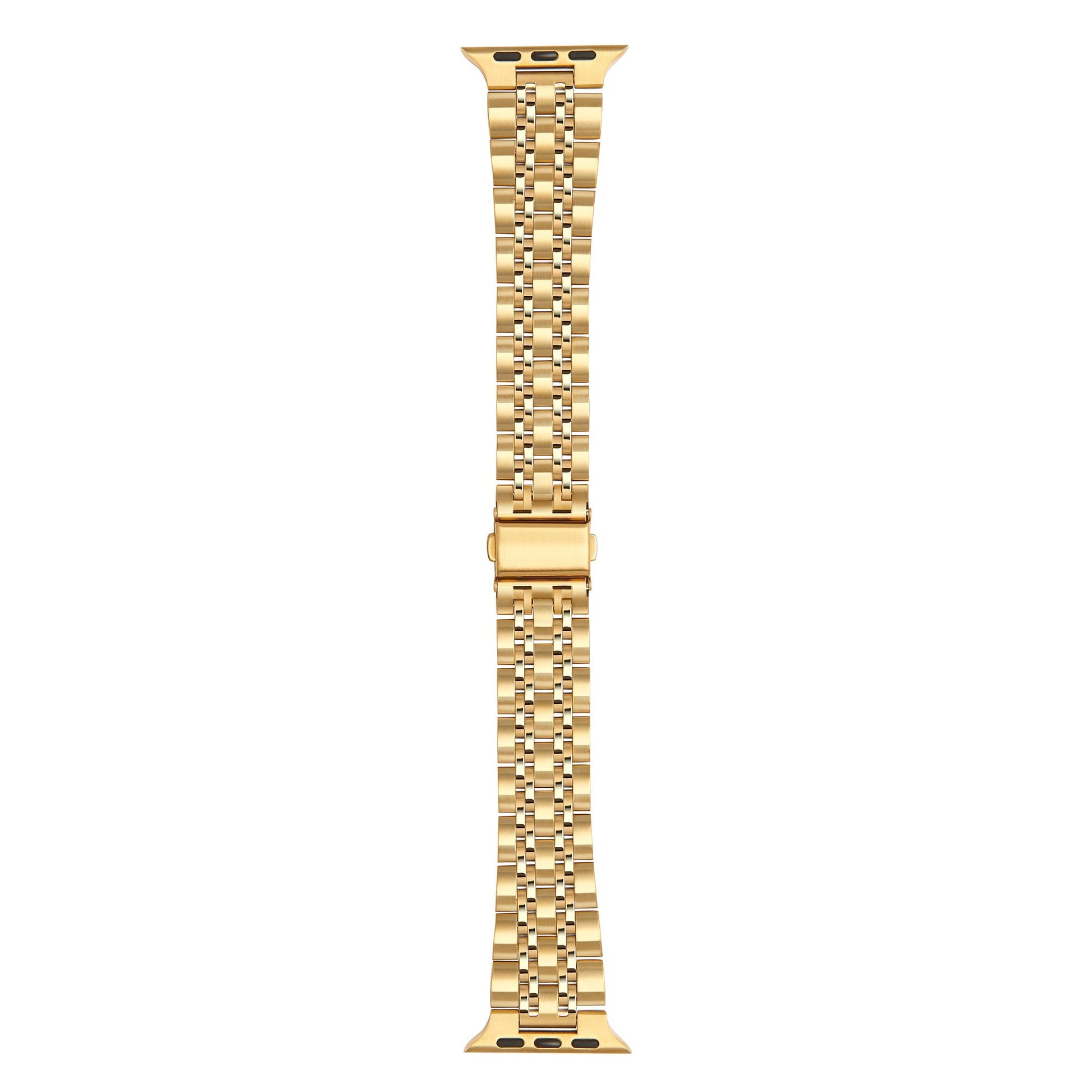 Hypoallergenic gold stainless steel classic links apple watch band MIAJWL bracelet montre mailles classiques acier inoxydable or aucune allergie Mia Bijoux
