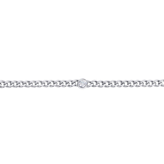 classic curb bracelet chain with stone allergy free stainless steel MIAJWL bracelet mailles avec pierre classique acier inoxydable aucune allergie Mia Bijoux