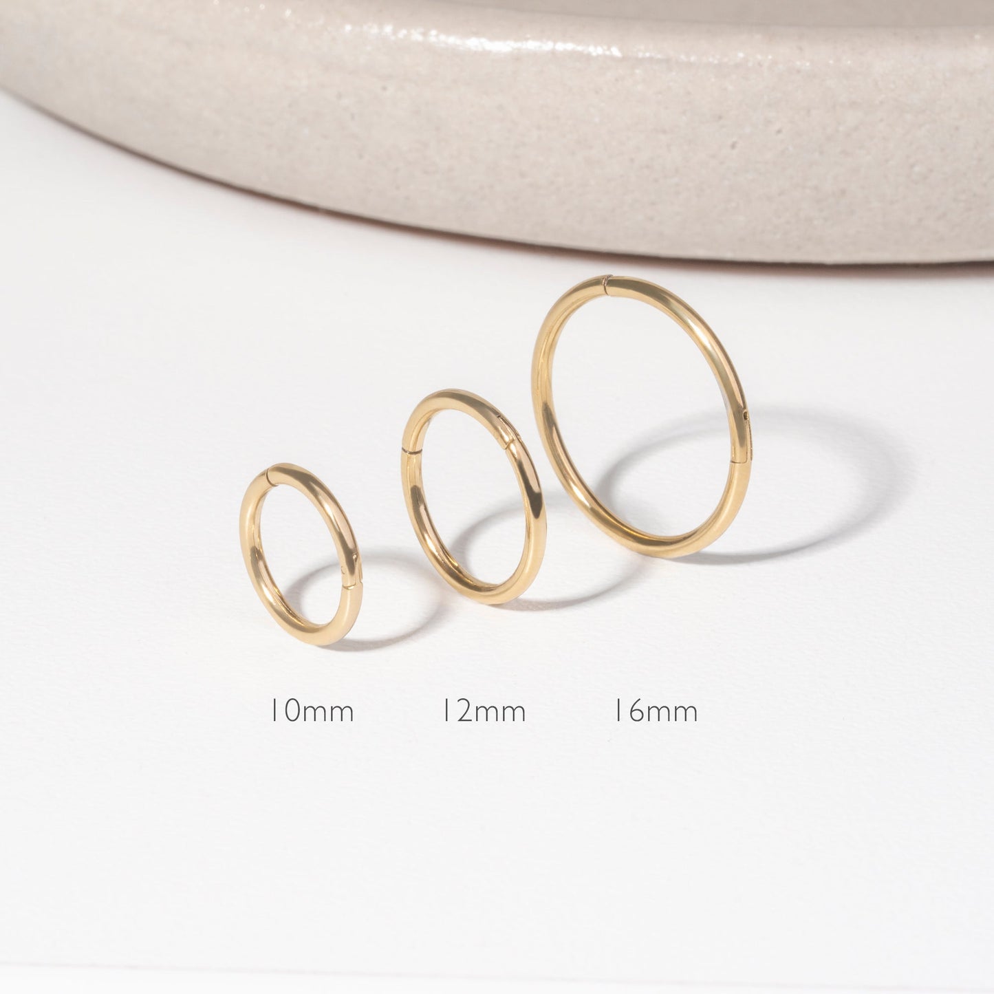 12 mm silver hoop earrings inifinite comfortable and waterproof stainless steel MIA