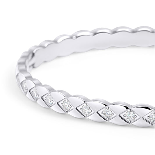 Diamond_pattern_bangle_bracelet_stones_stainless_steel_rigide_losanges_pierres_acier_inoxydable_MIA
