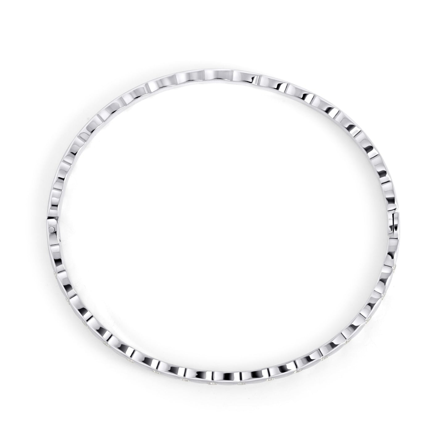 Diamond_pattern_bangle_bracelet_stones_stainless_steel_rigide_losanges_pierres_acier_inoxydable_MIA
