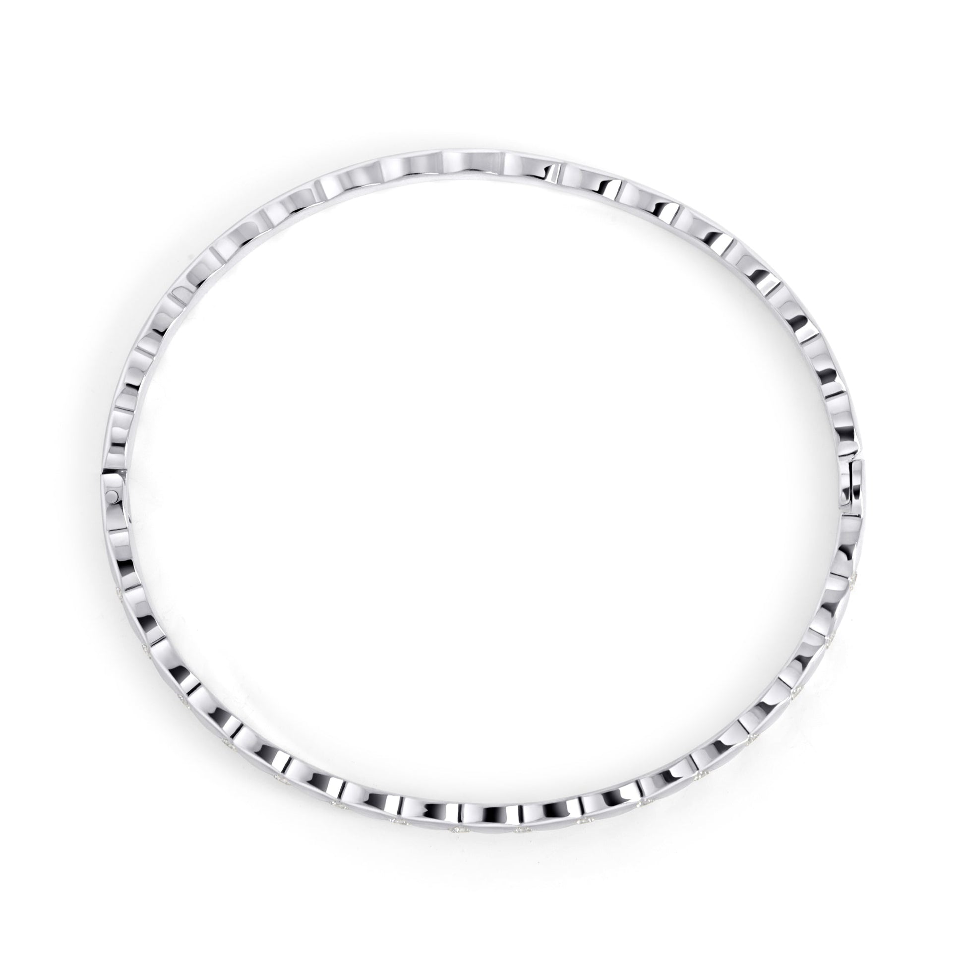 Diamond_pattern_bangle_bracelet_stones_stainless_steel_rigide_losanges_pierres_acier_inoxydable_MIA