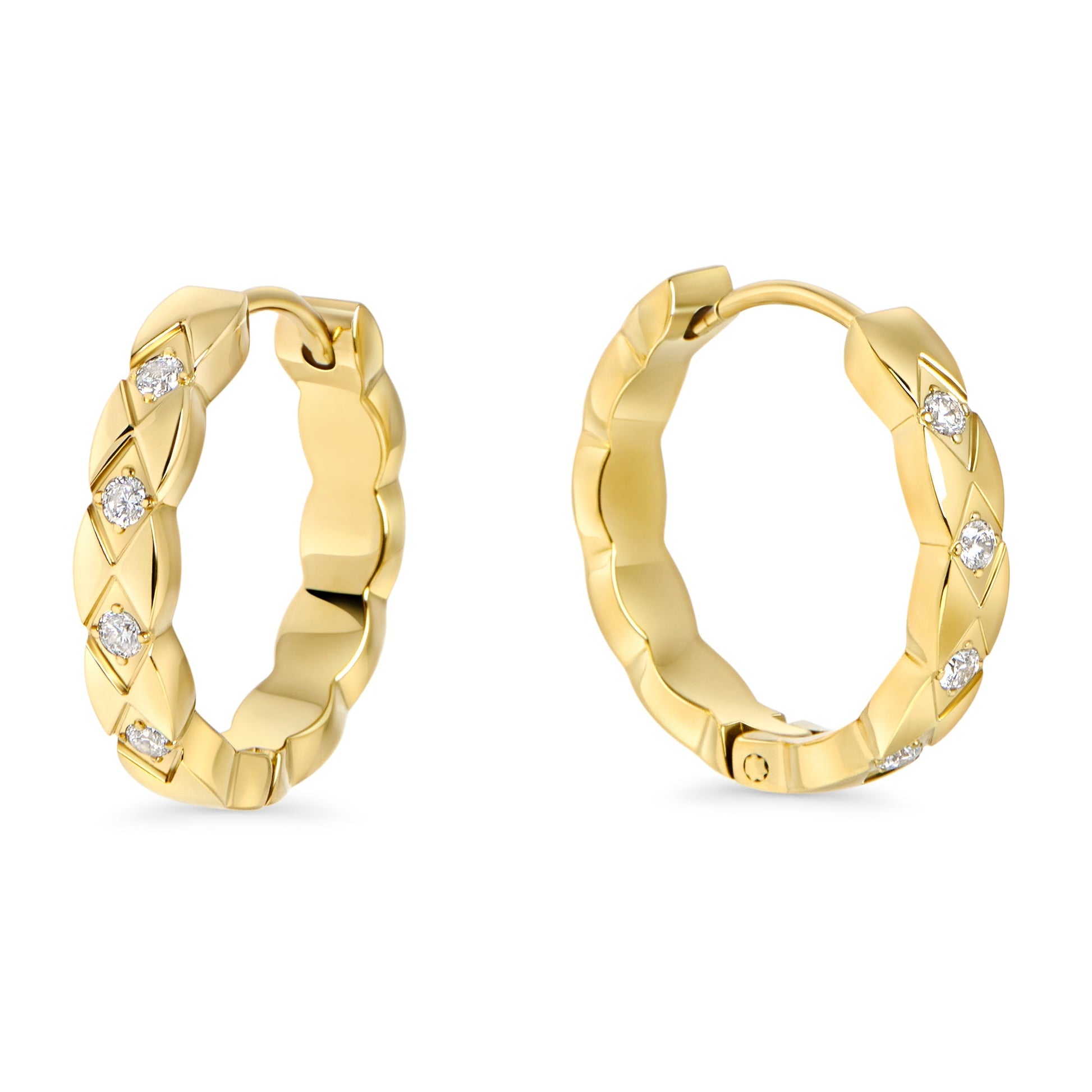    Diamond_pattern_medium_hoop_earrings_stones_stainless_steel_anneaux_moyens_losanges_pierres_acier_inoxydable