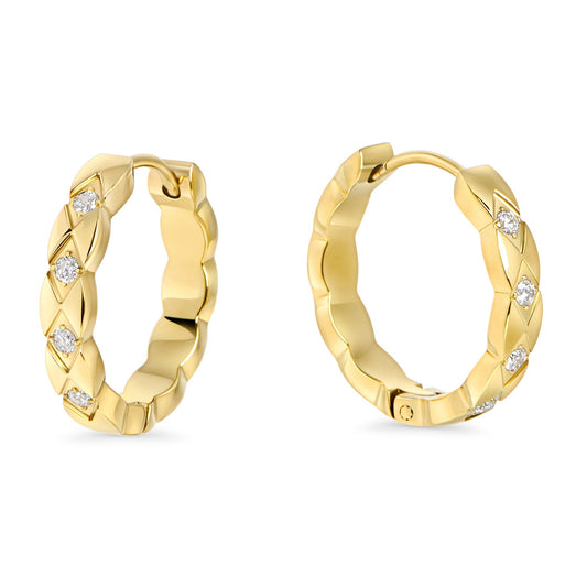    Diamond_pattern_medium_hoop_earrings_stones_stainless_steel_anneaux_moyens_losanges_pierres_acier_inoxydable