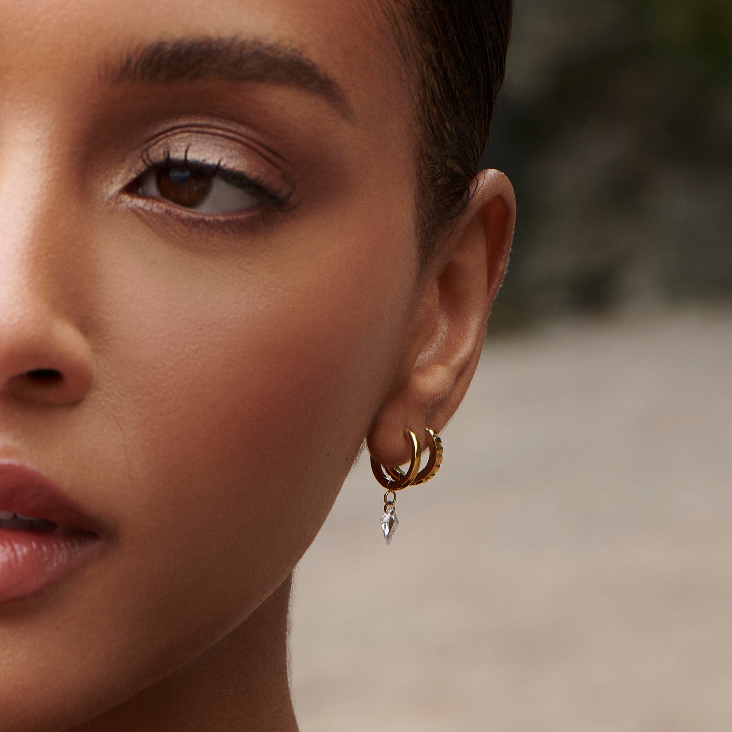 geometric huggie earrings MIAJWL boucles d'oreilles dormeuses géométriques Mia Bijoux