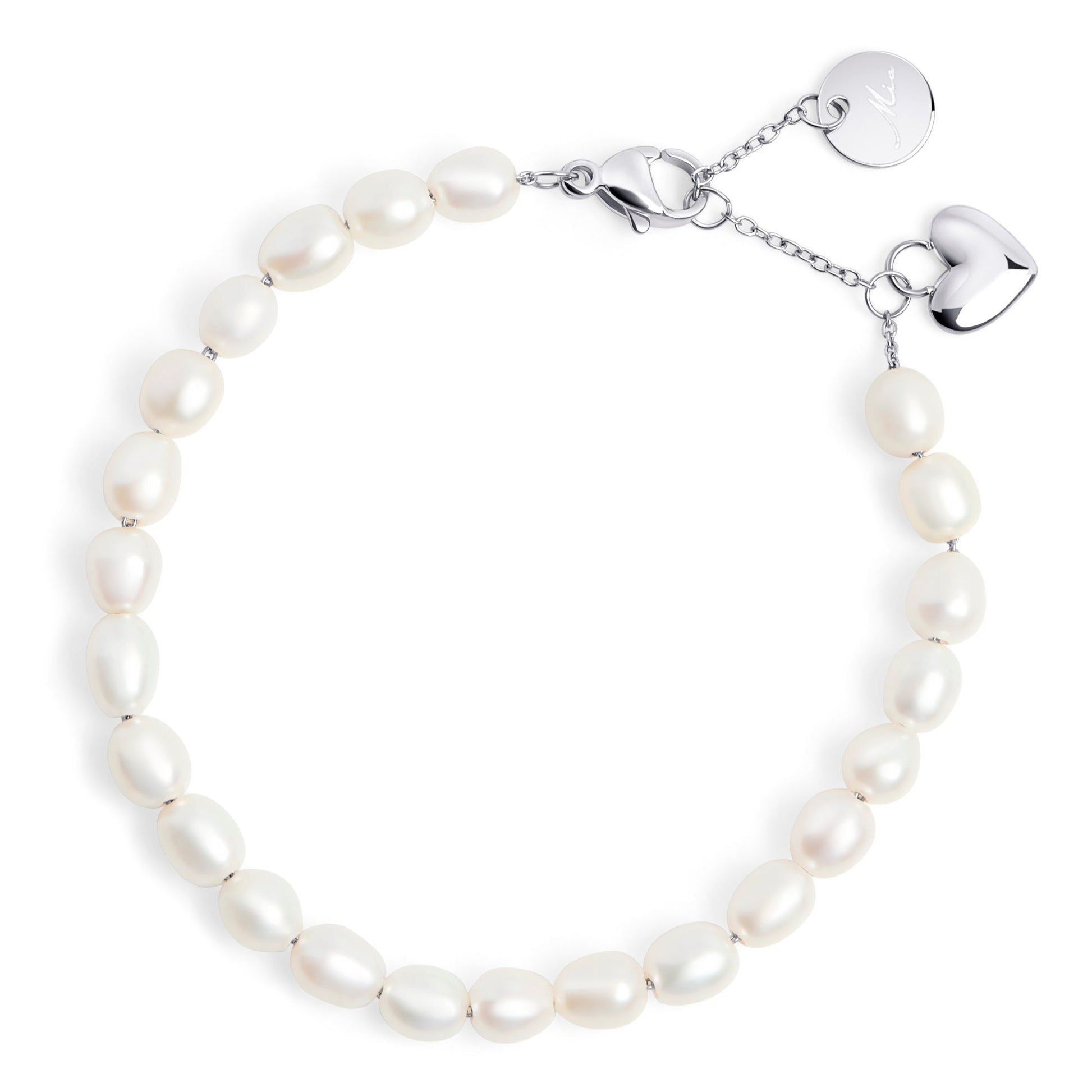 Fresh_pearls_bracelet_with_heart_charm_stainless_steel_perles_veritables_breloque_coeur_acier_inoxydabl