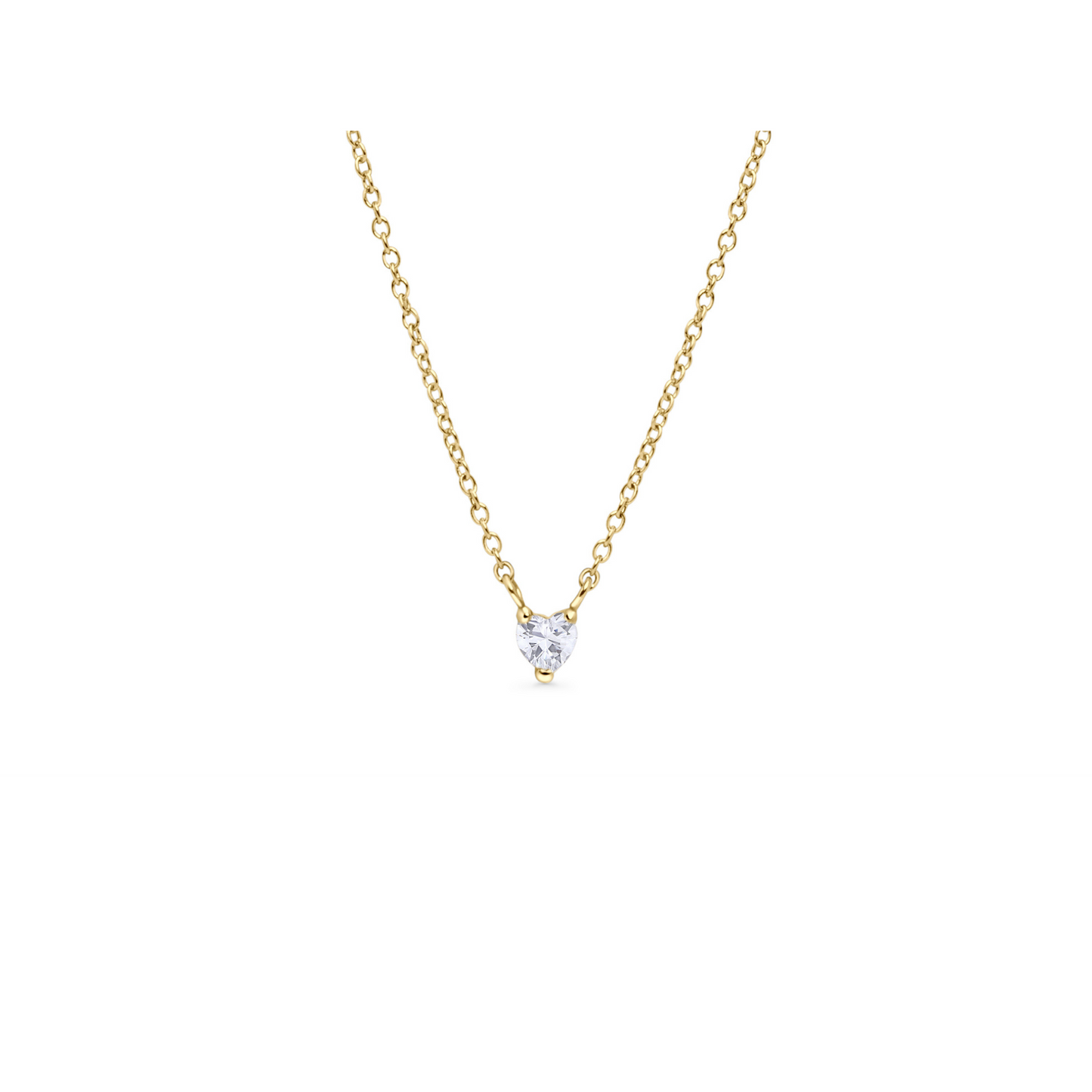 Heart Stone Gold Pendant Necklace Stainless Steel Women Gift MIAJWL