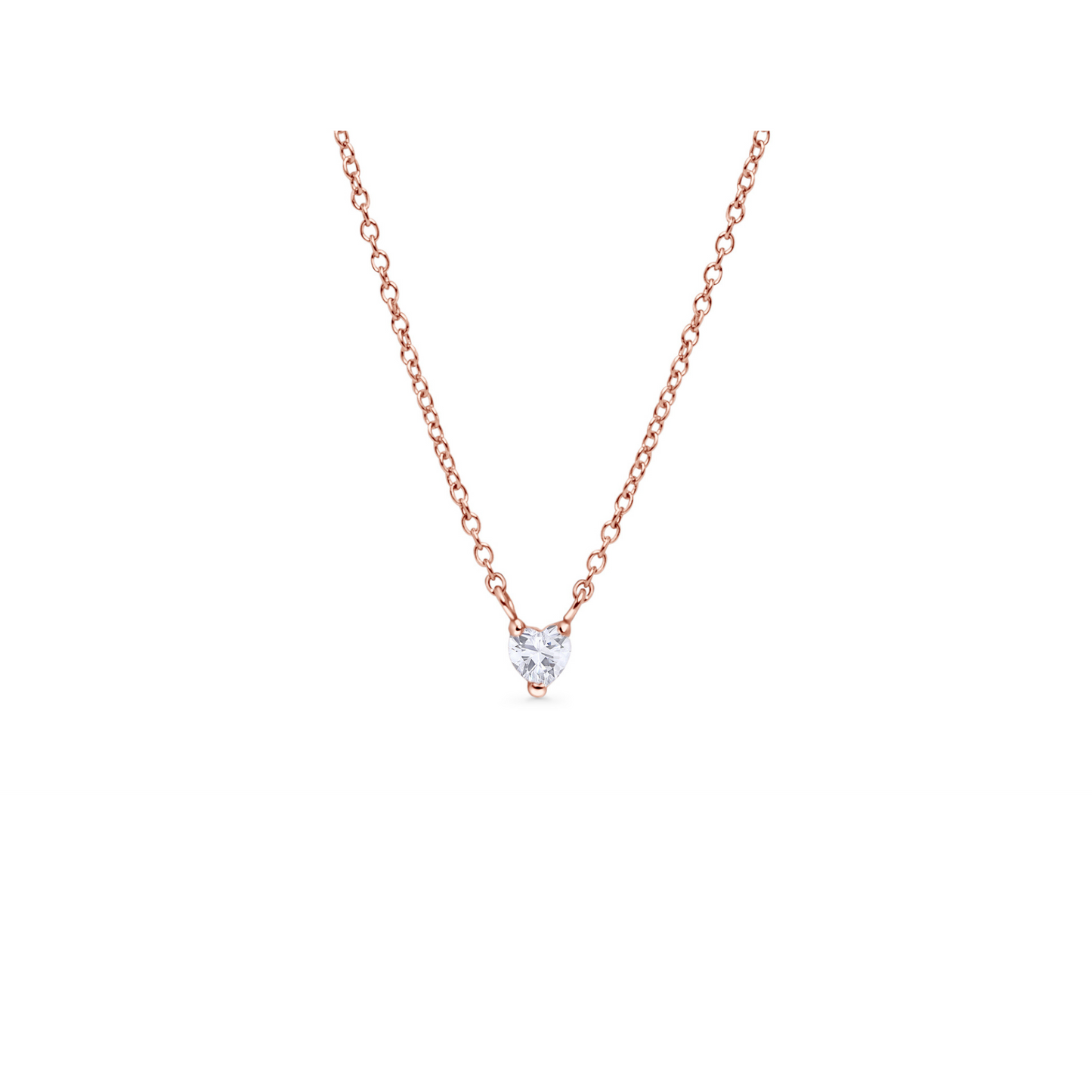 Collier Pendentif Pierre Coeur Or Rose Acier Inox Hypoallergénique MIA BIJOUX