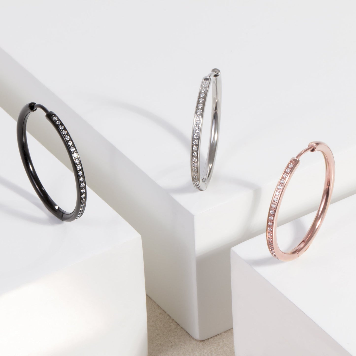 half eternity earrings hypoallergenic MIA T217E006