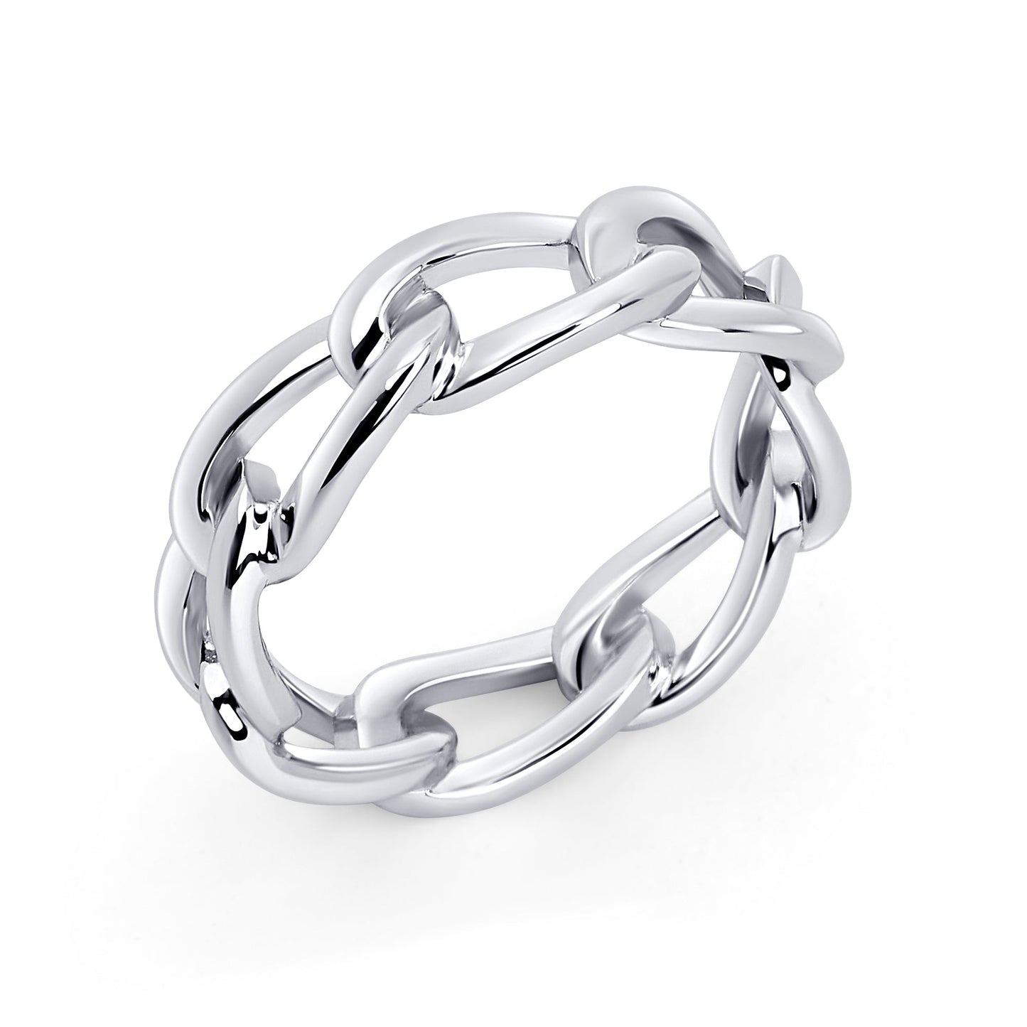 chain link allergy free stainless steel ring MIAJWL bague maille chaîne acier inoxydable aucune allergie Mia Bijoux