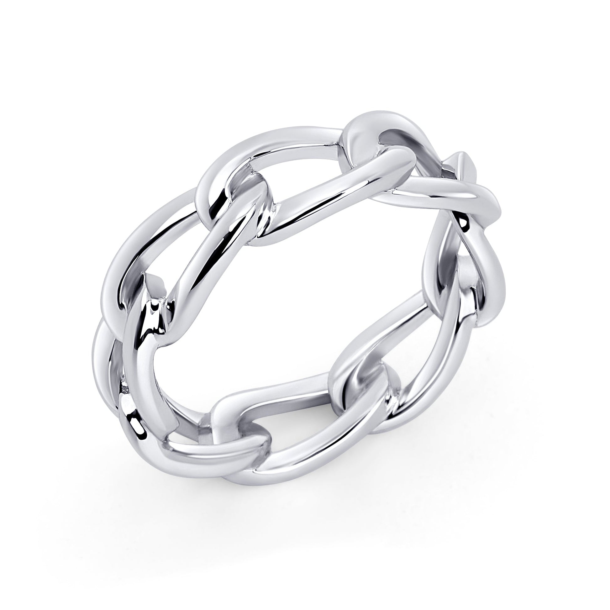 chain link allergy free stainless steel ring MIAJWL bague maille chaîne acier inoxydable aucune allergie Mia Bijoux