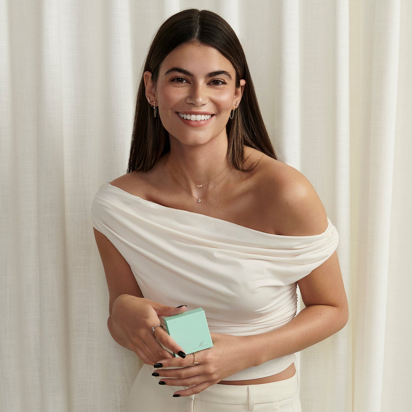 Matching set of stainless steel and cz jewelry ensemble de bijoux en acier inoxydable et de pierres zircons MIAJWL