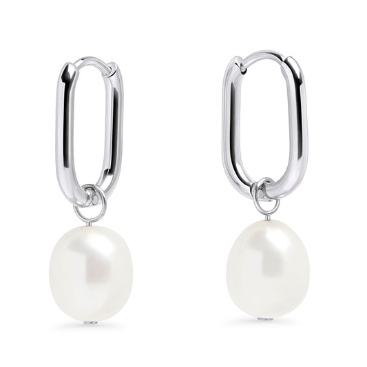     Medium_pearl_hoop_earrings_stainless_steel_boucles_oreilles_anneaux_moyens_perles_acier_inoxydable