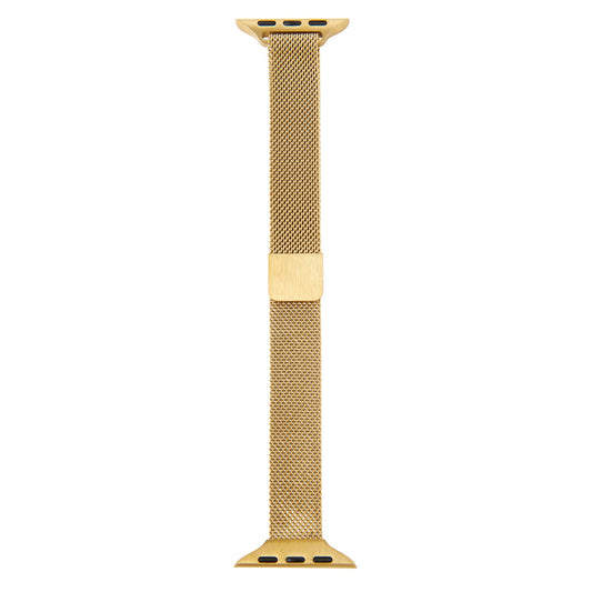 No allergy gold stainless steel milanese mesh apple watch band MIAJWL bracelet montre mailles milainaises acier inoxydable or peau sensible Mia Bijoux