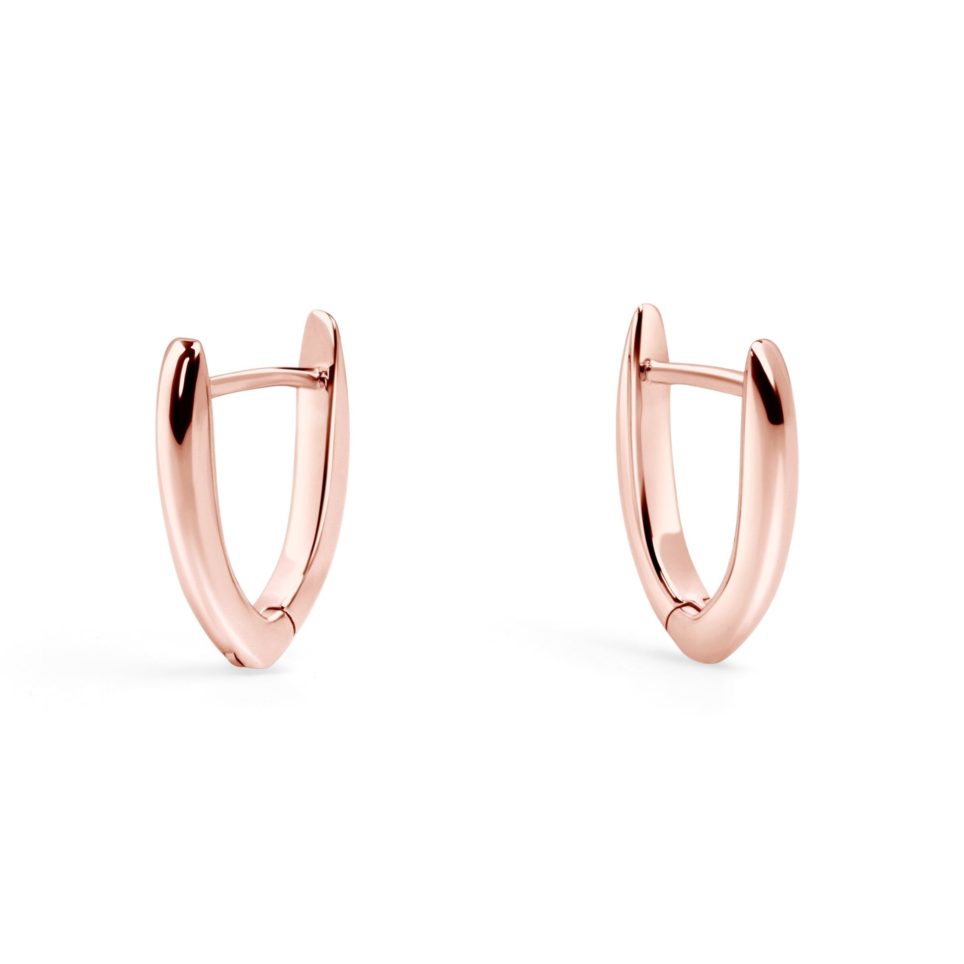 Minimal geometric hoop earring stainless steel waterproof tarnish free rose gold MIA JWL