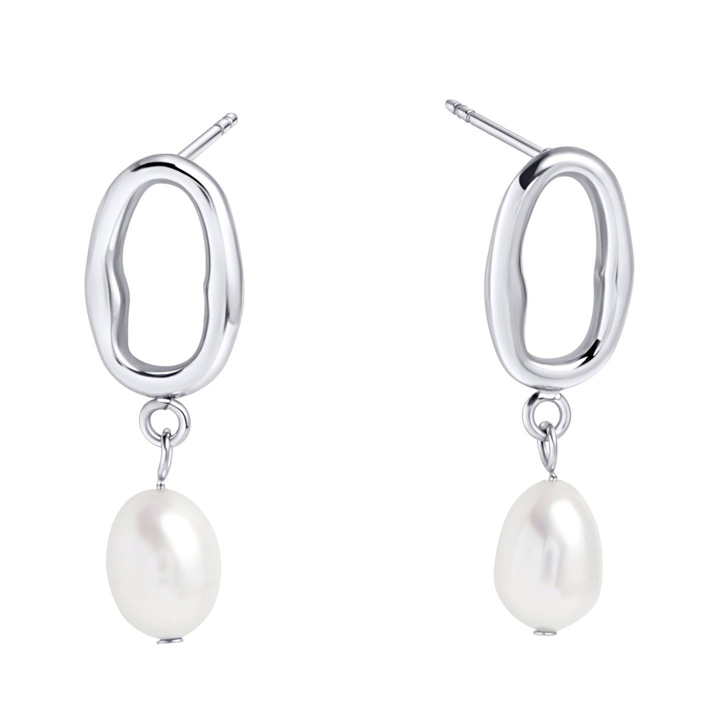 Organic_fresh_pearl_pendant_earrings_stainless_steel_boucles_oreilles_vrais_perles_pendantes_acier_inoxydable