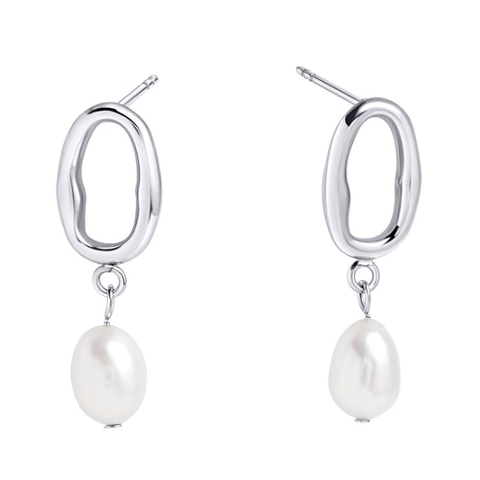 Organic_fresh_pearl_pendant_earrings_stainless_steel_boucles_oreilles_vrais_perles_pendantes_acier_inoxydable