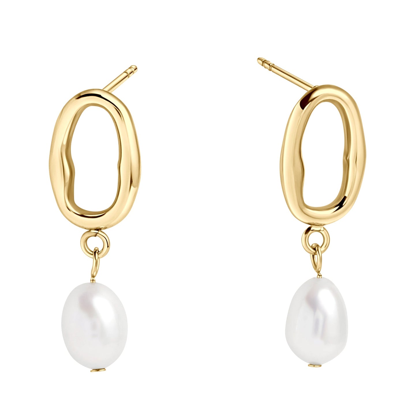    Organic_fresh_pearl_pendant_earrings_stainless_steel_boucles_oreilles_vrais_perles_pendantes_acier_inoxydable