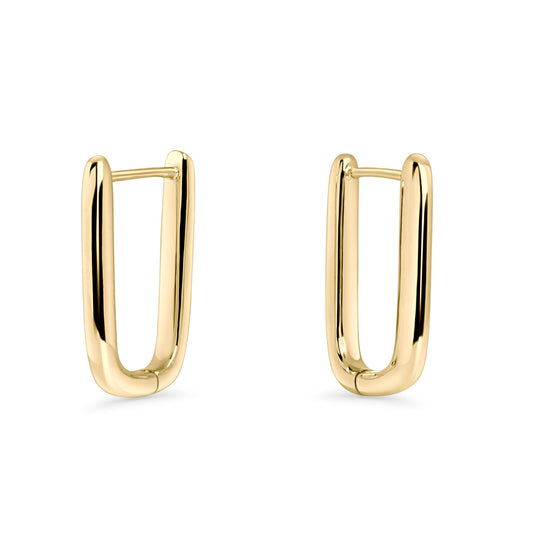 Oval minimal hoop earrings gold stainless steel anneaux minimalistes ovales acier inoxydable or MIA