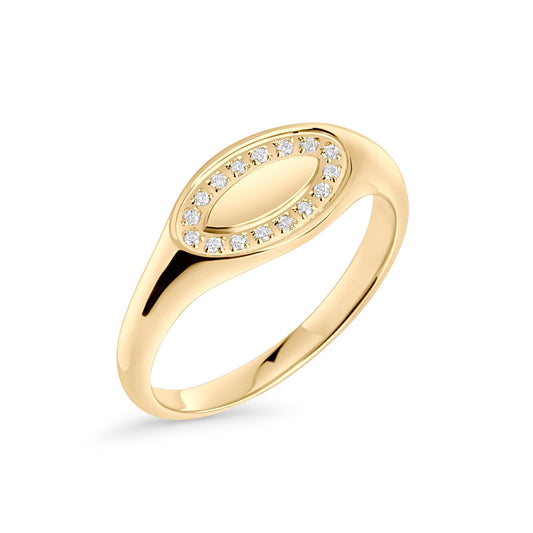 Oval signet ring with stones stainless steel bague chevalière ovale avec pierres acier inox MIAJWL