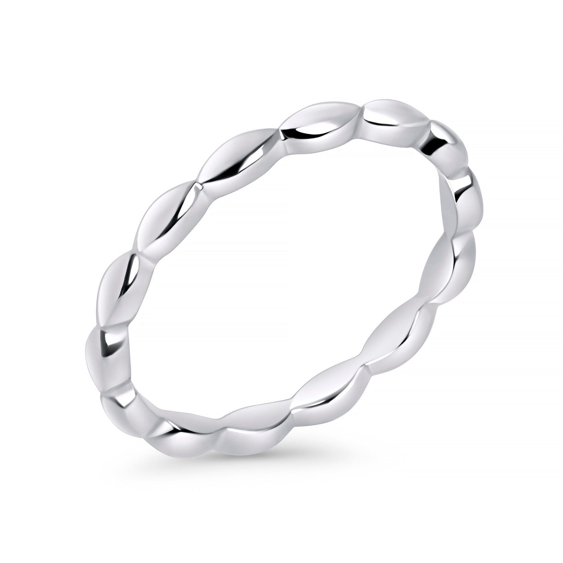 delicate oval beads stainless steel stacker comfortable waterproof ring MIAJWL Bague délicate billes ovales acier inoxydable confortable à l'épreuve de l'eau Mia Bijoux