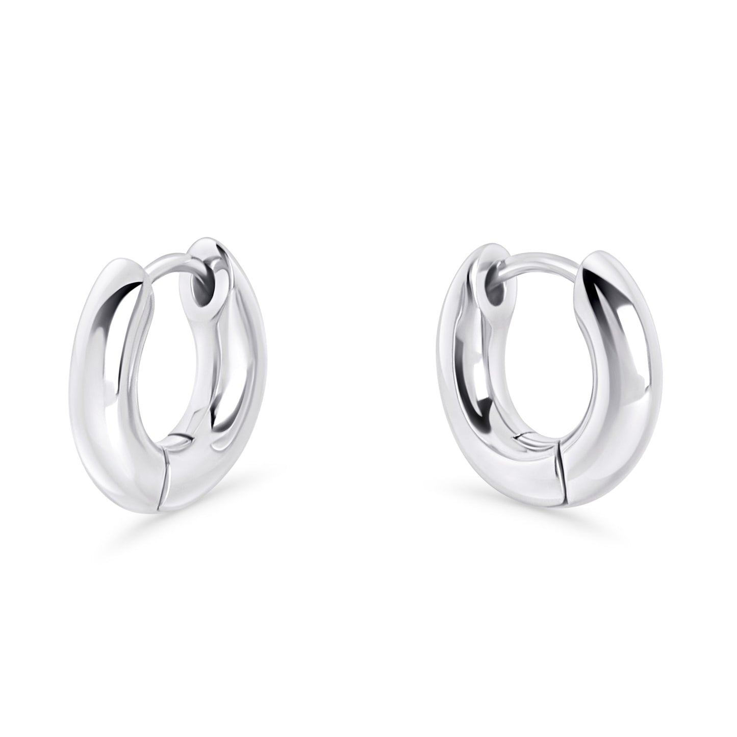 Silver_small_puffy_hoop_earrings_stainless_steel_anneaux_petits_bombes_acier_inoxydable