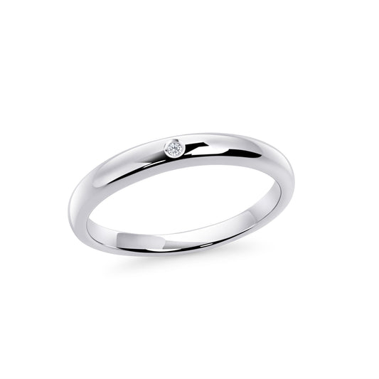 Bague en argent acier inoxydable avec pierre de haute qualité qui ne ternie pas sans danger pour la peau MIA bijoux 