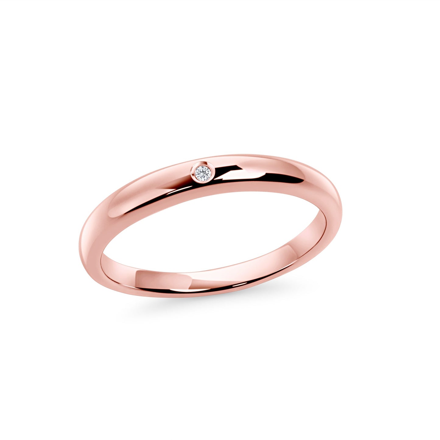 Ring Rose Gold with stone stainless steel and made to last sustainable and waterproof MIA JEWLERY