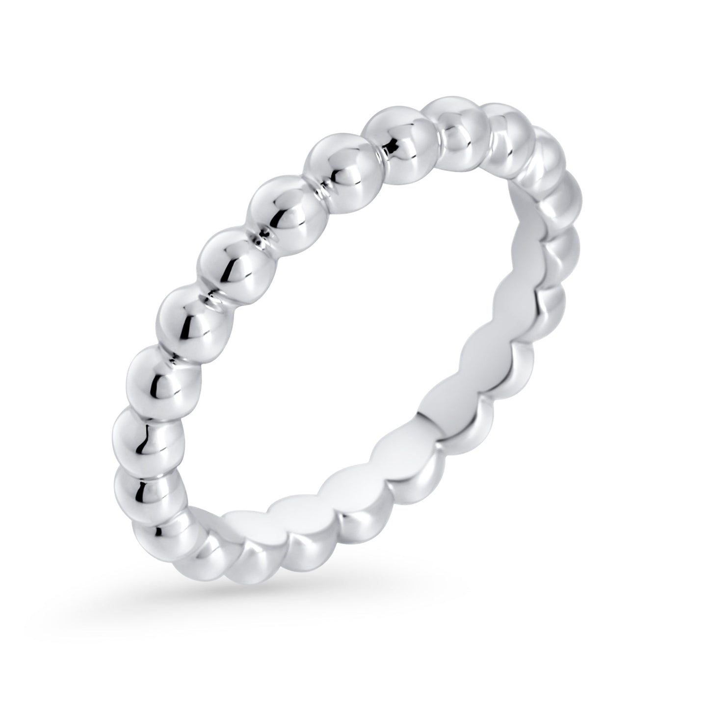 Stainless steel silver beads ring made to last and comfortable bague acier inoxydable durable argent billes confortable Mia Bijoux