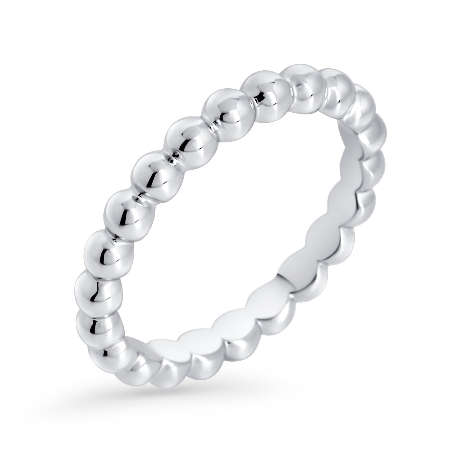 Stainless steel silver beads ring made to last and comfortable bague acier inoxydable durable argent billes confortable Mia Bijoux