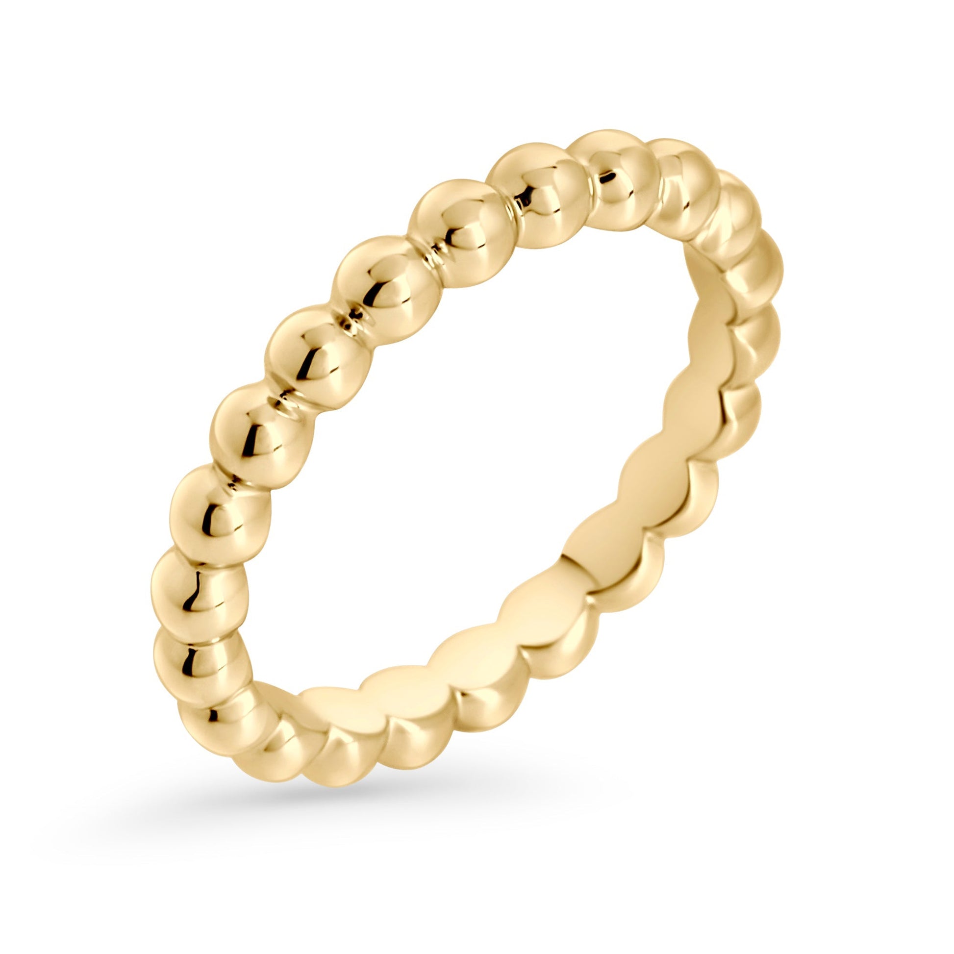 Bague acier inoxydable or avec petites billes ne ternit pas Mia Bijoux Stainless Steel gold ring with beads made to last and tarnish free MIAJWL