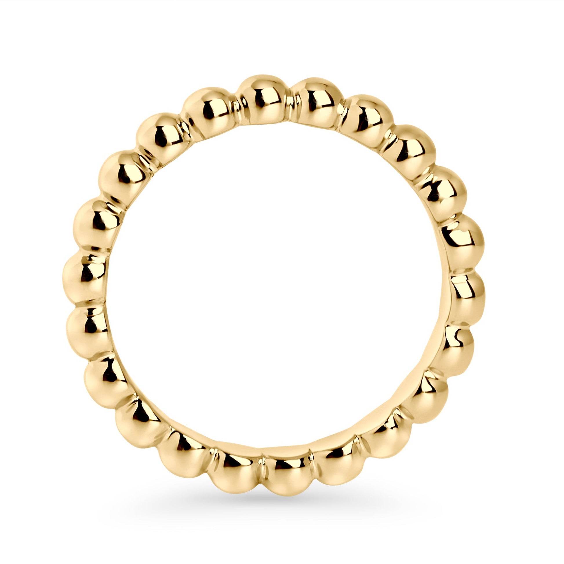 Delicate gold ring with beads stainless steel MIAJWL