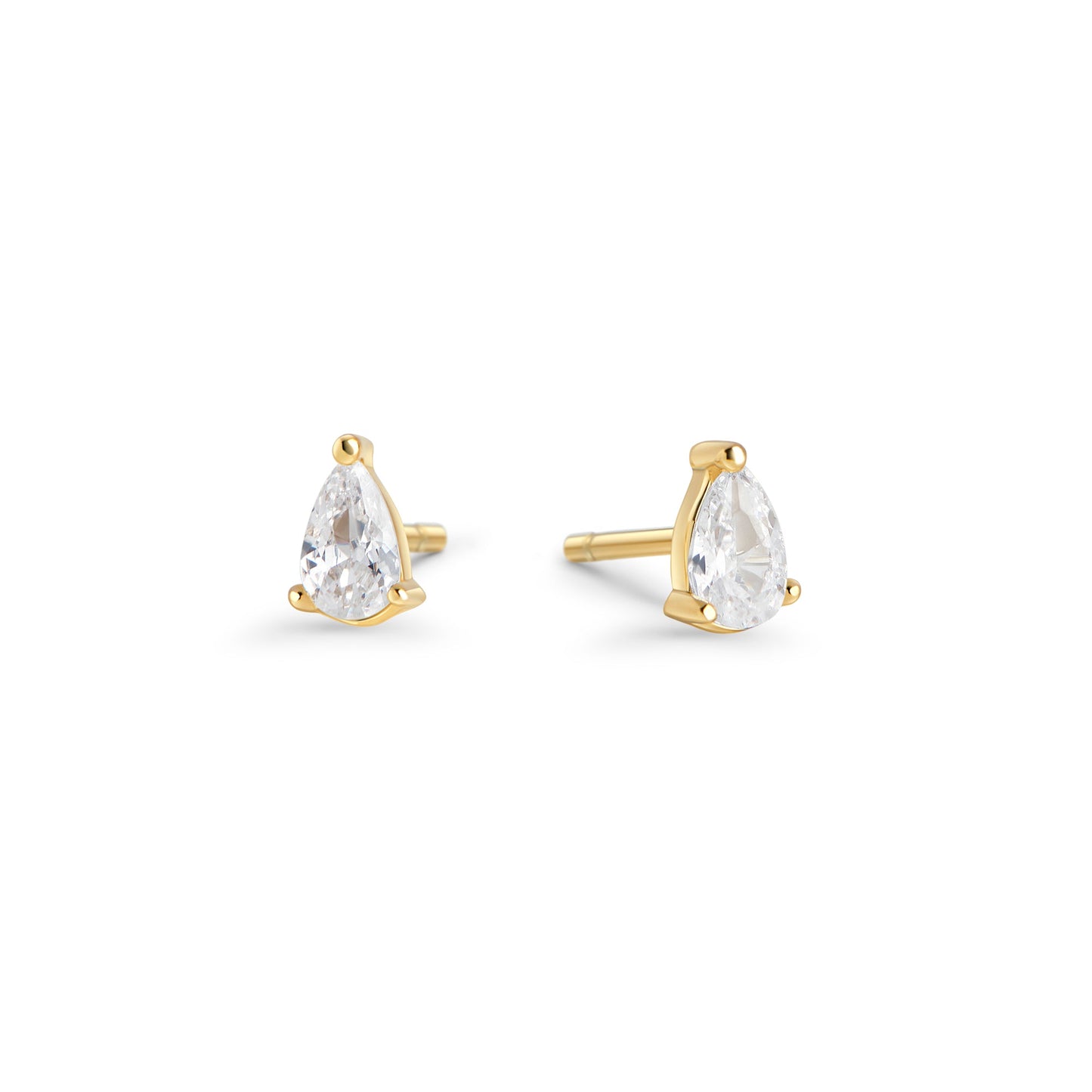 Boucles d'oreilles fixes pierres zircons gouttes acier inoxydable sécuritaire pour peau sensible Mia Bijoux