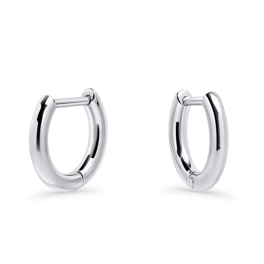 Small stainless steel straight pin waterproof hoops MIAJWL Petites boucles d'oreilles anneaux acier inox à l'épreuve de l'eau Mia Bijoux