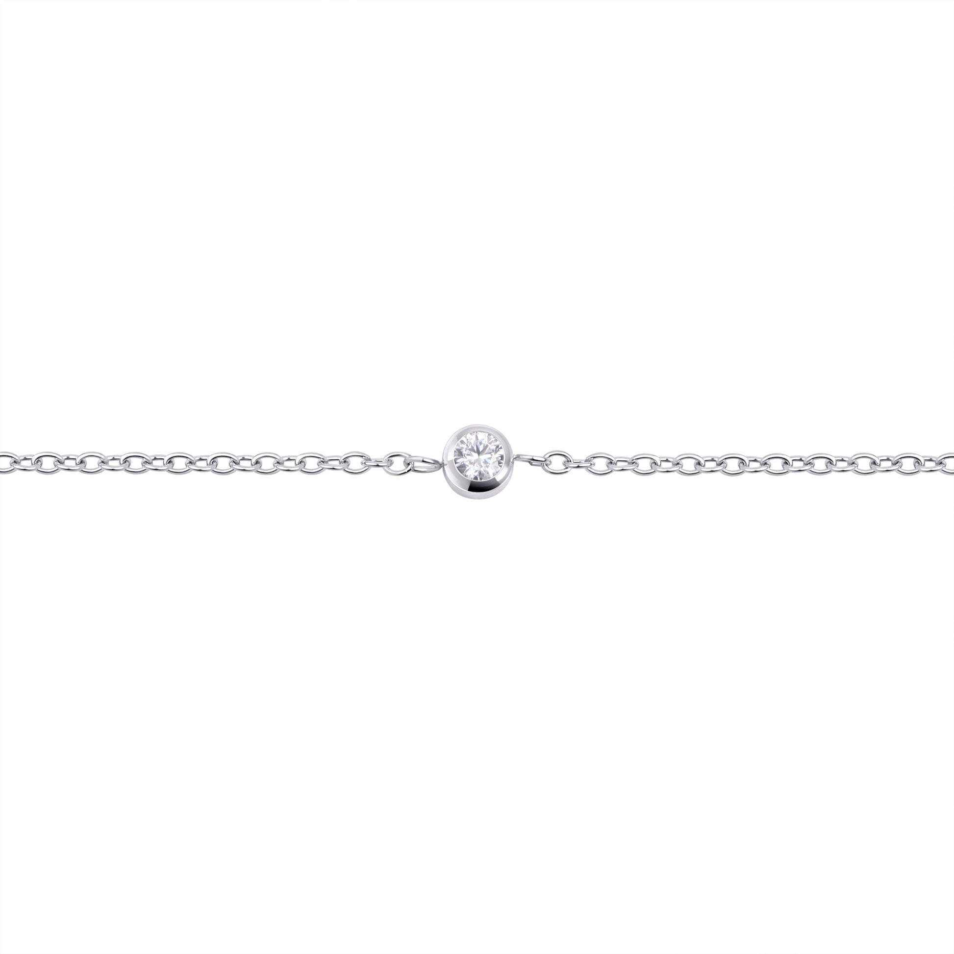 Solitaire stainless steel bracelet pierre ronde simple acier inoxydable MIAJWL 