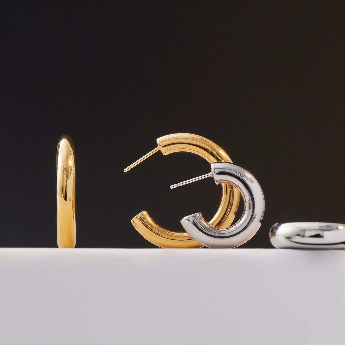 Boucles d'oreilles créoles moyennes Lara