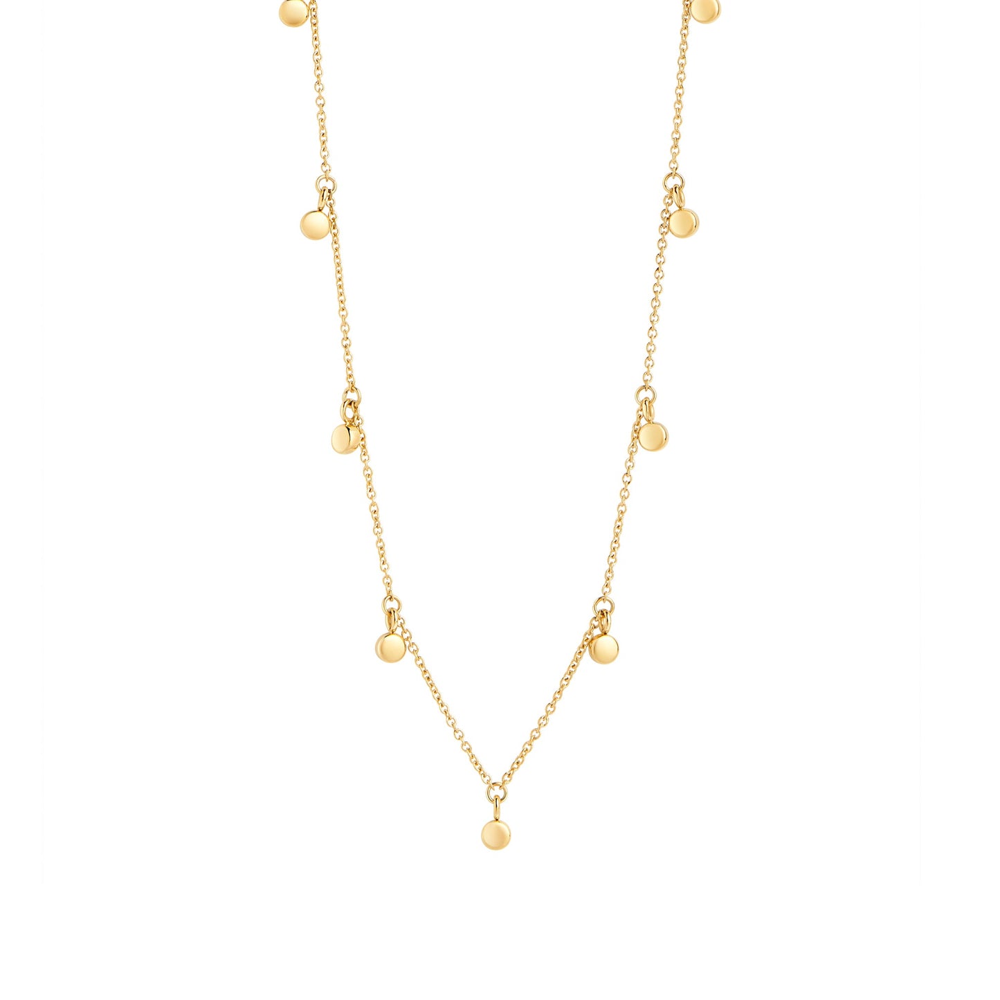 Collier pastilles pendantes acier inoxydable sans danger pour la peau Mia Bijoux