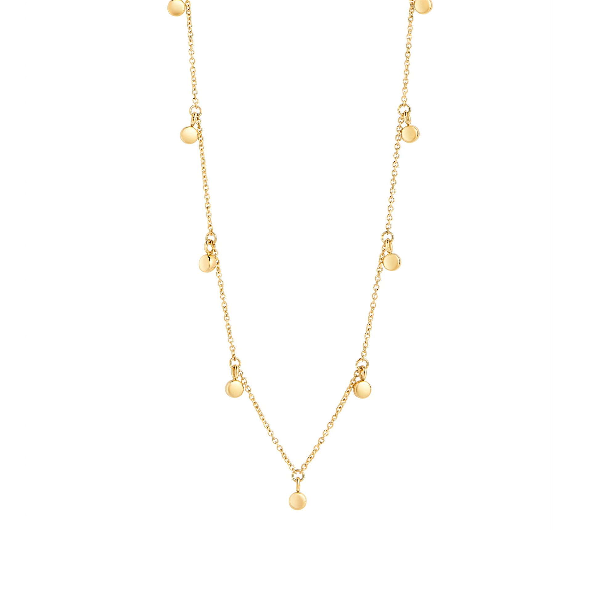 Collier pastilles pendantes acier inoxydable sans danger pour la peau Mia Bijoux