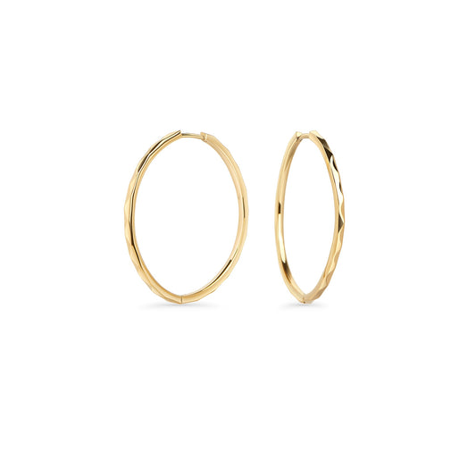 Boucles d'oreilles créoles en jade