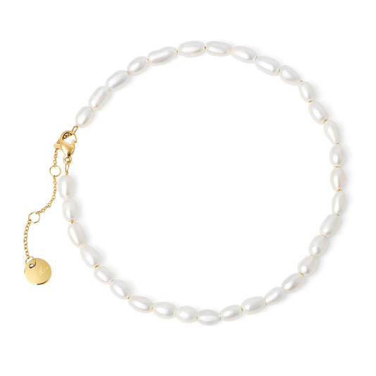 Eco-friendly and durable gold stainless steel pearls anklet skin-friendly MIAJWL
